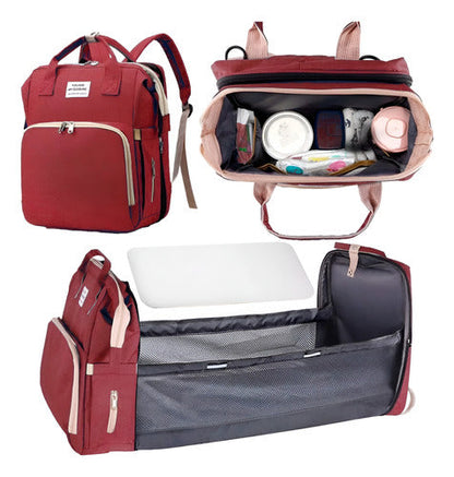 Mochila Pañalera 3 en 1: Mochila, Cuna y Cambiador