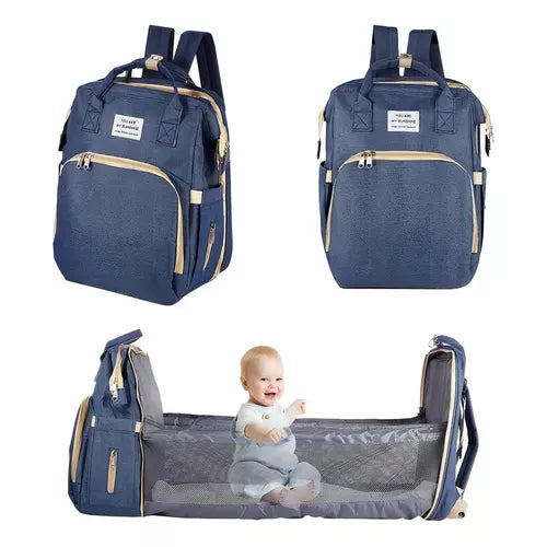 Mochila Pañalera 3 en 1: Mochila, Cuna y Cambiador