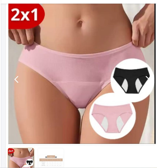 PROMO 2X1 - Bombacha Culotte Absorbente Reutilizable
