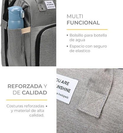 Mochila Pañalera 3 en 1: Mochila, Cuna y Cambiador