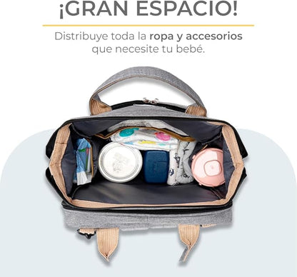 Mochila Pañalera 3 en 1: Mochila, Cuna y Cambiador