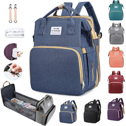 Mochila Pañalera 3 en 1: Mochila, Cuna y Cambiador