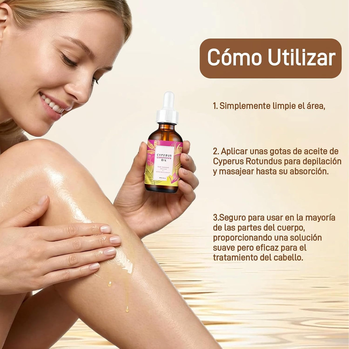 Aceite de Cyperus Rotundus 30g – Inhibidor de Vello Natural