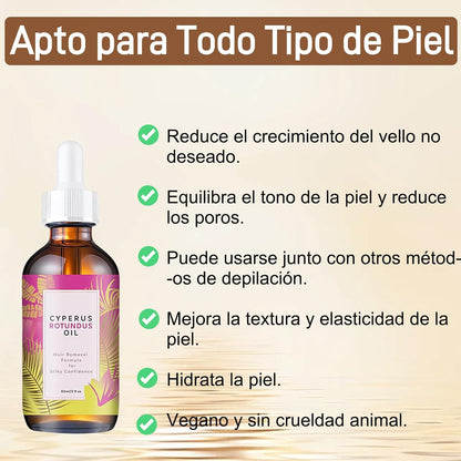 Aceite de Cyperus Rotundus 30g – Inhibidor de Vello Natural