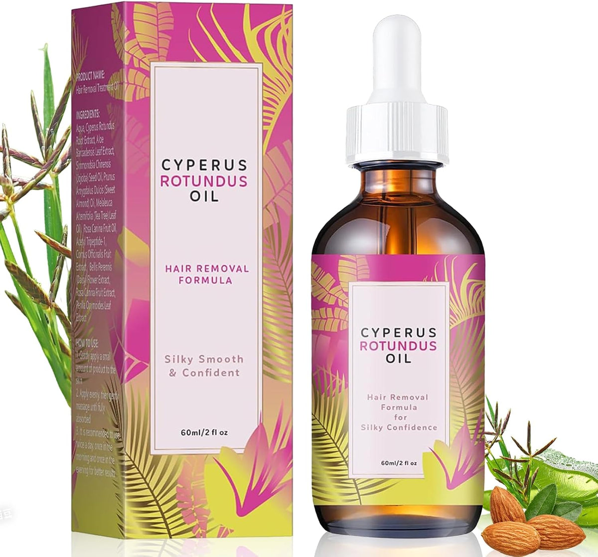 Aceite de Cyperus Rotundus 30g – Inhibidor de Vello Natural