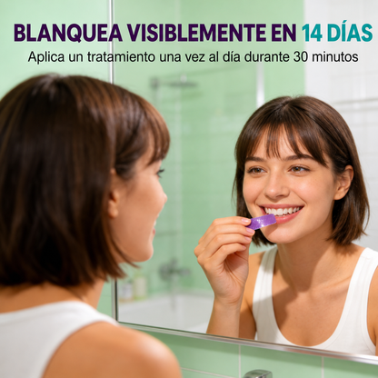 Purple Whitening Strips – Tiras Blanqueadoras con Tecnología PAP+
