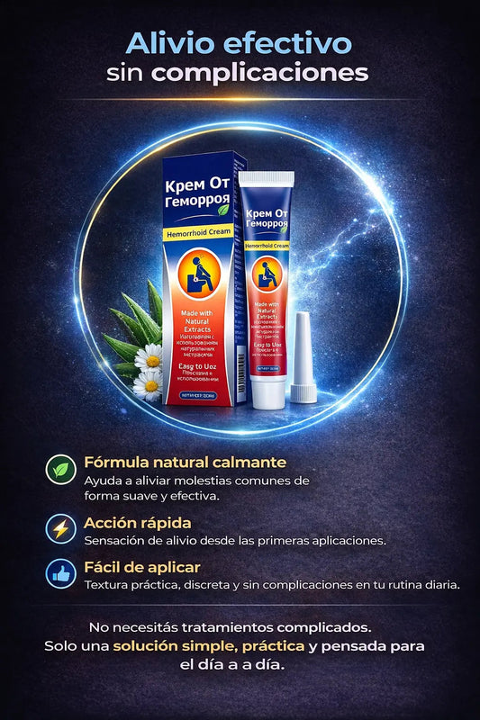 Crema Natural Alivio Rápido Para Hemorroides