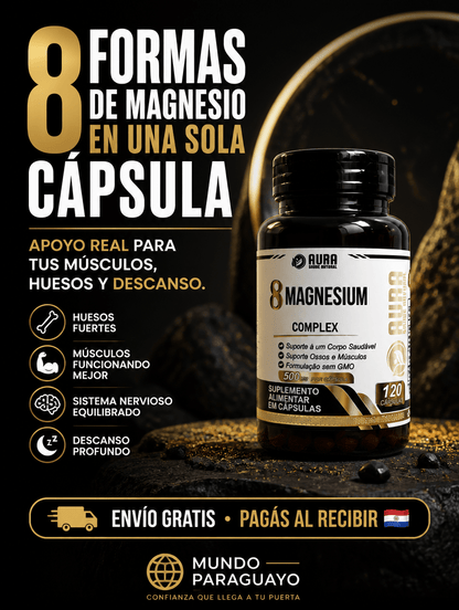 8 Magnesium Complex AURA (120 Cápsulas)