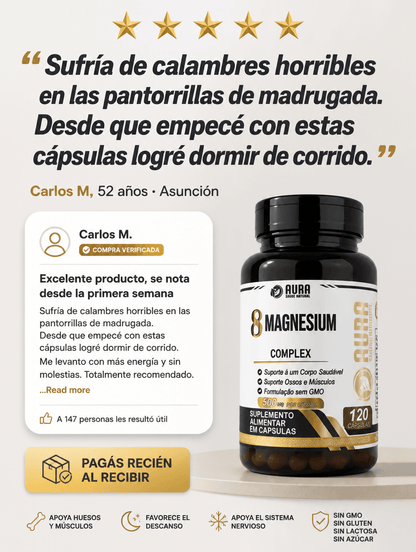 8 Magnesium Complex AURA (120 Cápsulas)