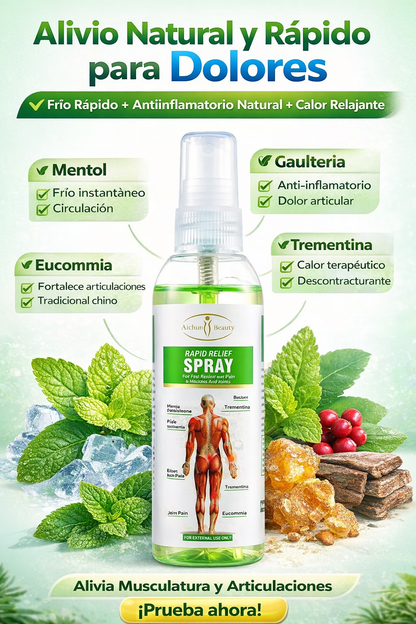 Aichun Beauty Rapid Relief Spray – Alivio Natural para Músculos y Articulaciones