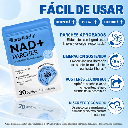 Parches NAD+ Acentia Labs | Pack de 30 días