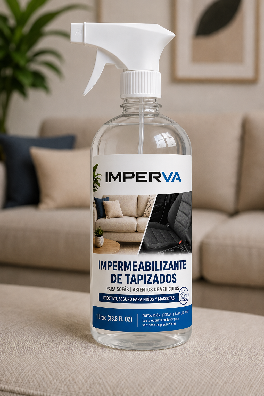 IMPERVA – Impermeabilizante en Spray para Sofás y Asientos de Vehículos (1 Litro)